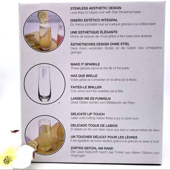 NIB Eparé Iridescent Champagne Flutes (Set of 4) - Picture 11 of 14